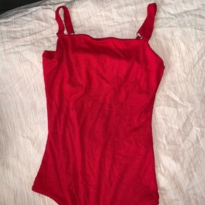 Red body suit